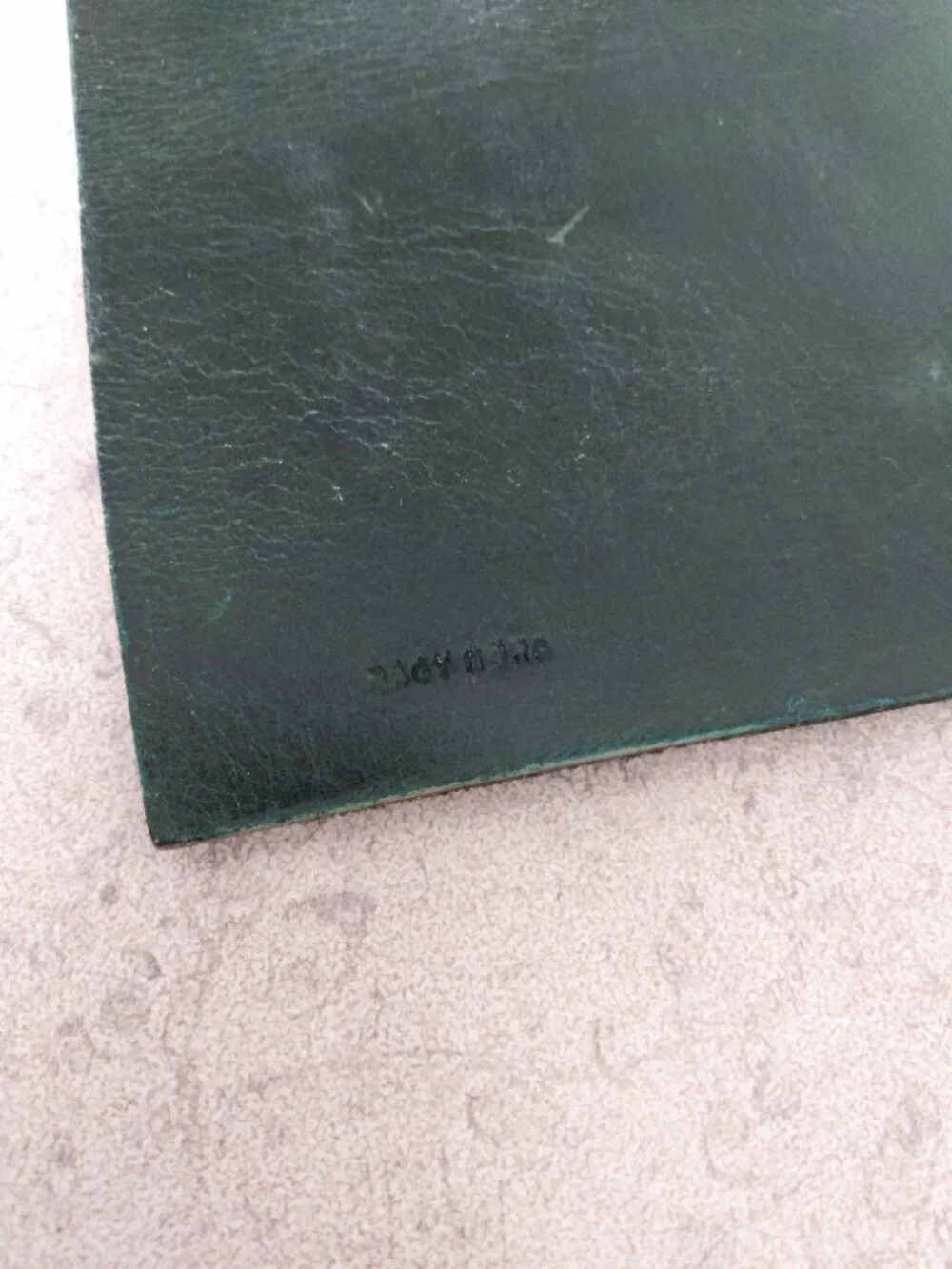 Vintage Leather Book Cover NAGY NORA Green Red Stars Handmade - Picture 16 of 16